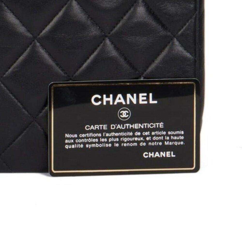 Authentic CHANEL Jumbo Maxi XL 24K Gold Flap Bag Lambskin Chain Shoulder Black - Picture 4 of 11